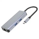 USB Type-C-Хаб Proove Iron Link 6-in-1 (2*USB3.0 + SD/TF + RJ45 + HDMI) silver (HBI700010004) - зображення 1