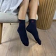 Теплі шкарпетки жіночі класичні однотонні Квітка GM Textile Високі 36-41 Темно-Синій - зображення 4