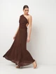 Платье женское Zara 3422/437 S Коричневое (03422043700025) - изображение 3