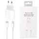 Сетевое зарядное устройство Foxcon Power Adapter Type-C 20W + кабель Lightning для Iphone 14 Pro Max c быстрой зарядкой White - изображение 1