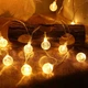 Гірлянда кришталевий мяч світлодіодна 50 led 5 метрів теплий колір warm 2 режима 3 x АА лед - изображение 3