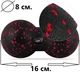 Масажний м'яч подвійний PowerPlay PP-4352 Epp foam peanut ball (d8*16cm.) Чорно/Червоний - изображение 2