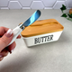 Белая фарфоровая маслёнка с ножом Butter - изображение 5