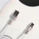 Кабель 1 м. USB to Type-C White, Cafule Metal Data Cable 66W Baseus для зарядки та передачі даних (CAKF000102) - зображення 3