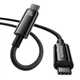 Кабель на 2м. Type-C to Type-C Tungsten Gold 240W Black, Baseus для зарядки та передачі даних (CAWJ040101) - зображення 4