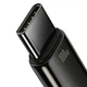 Кабель на 1м USB to Type-C Tungsten Gold 100W Black, Baseus для зарядки и передачи данных (CAWJ000001) - изображение 3