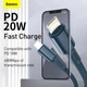 Кабель 1м.Type-C to Lightning High Density Braided 20W Blue, Baseus для зарядки, передачи данных (CATLGD-03) - изображение 6