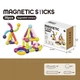 Детский магнитный конструктор Magnetic Sticks XC-C 21 на 36 деталей, 4 типа элементов - изображение 3