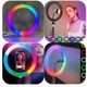 Кільцева лампа RGB 26 см на пантографі, Кольорова лампа для селфі, Кільцева лампа з тримачем до телефона - зображення 7