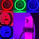 Кольцевая лампа RGB 26 см со штативом 210 см, Цветная лампа для селфи, Кольцевая лампа с держателем к телефону - изображение 9