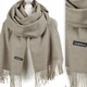 Жіночий кашеміровий, елегантний шарф, теплий, зимовий Fanabella Cashmere сірий 70 х 200 см (D23Nr11) - изображение 2
