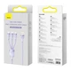 Кабель Baseus Flash Series Ⅱ One-for-three Fast Charging Data Cable USB to Micro+Lightning+Type-C 66W 1.2m Purple (CASS040005) - изображение 8
