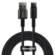 Кабель Baseus Tungsten Gold Fast Charging Data Cable USB to Type-C 100W 2m Black (CAWJ000101) - изображение 1