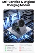 Зарядний пристрій UGREEN 3-in-1 MagFlow Qi2 15w для iPhone 17/17 Pro/17 Pro Max, iPhone 16/15/14/ 13/12 Series - зображення 4