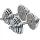 Гантели разборные стальные хромированные 27кг HIGHQ SPORT (TA-0013-27CH) 2шт по 13,5кг Хром - изображение 1