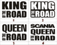 Наклейка на Авто / Грузовики / Фуры / Стекло / Кузов " Король дорог - King of the Road " 2шт черный цвет - изображение 2