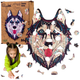 Puzzle drewniane PuzzleOK Śnieżny husky 21 x 29.7 cm 73 elementy (4821993007144) - obraz 4