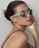 Солнцезащитные очки No Brand унисекс Sport зеркальные серебристые - изображение 5