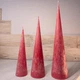 Набір святкових інтерʼєрних свічок у скандинавському стилі 4 Seasons Candles Червоний 3 од (32/7, 25/6,5, 20/5) - зображення 1