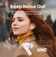 Бездротові навушники UGREEN WS106 HiTune T3 Active Noise-Cancelling Wireless Earbuds (Black)(UGR-90401) - зображення 3