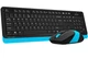 Клавиатура и мышь беспроводная A4Tech FG1010 Black/Blue USB - изображение 4
