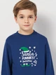 Подростковый теплый свитшот новогодний для мальчика Smile time Santa Funniest OX26-09-7-3 170 см Синий (st_2000000207216) - изображение 4