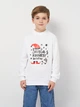 Детский теплый свитшот новогодний для мальчика Smile Time Santa Funniest OX26-09-2-2 134 см Белый (st_2000000207391) - изображение 1