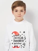Детский теплый свитшот новогодний для мальчика Smile Time Santa Funniest OX26-09-2-2 134 см Белый (st_2000000207391) - изображение 4