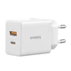 Зарядний пристрій (блочок) Baseus Cube Fast Charger / CCXFK20UE (USB+Type-C) 20W Білий - зображення 3