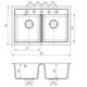 Кухонна мийка Romzha Valuri 78-2D Piesok (301) - зображення 7