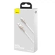 Кабель Baseus Cafule Series Metal Data Cable USB to IP 2.4A 1m White (CALJK-A02) - изображение 2