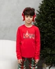 Детская новогодняя пижама для мальчика Love- Family look для семьи красная 110-116 - изображение 5