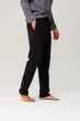 Пижама мужская Handy Wear Cotton Basic лонгслив темносерый + штаны прямые черные M - изображение 7