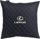 Подушка EVAtech ECO Lexus 40 х 40 см Черная с синей нитью (SPBCSBLV035) - изображение 1