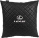Подушка EVAtech ECO Lexus 40 х 40 см Черная с черной нитью (SPBCSBBV035) - изображение 1