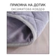 Електрична ковдра плед з підігрівом від Power Bank USB 5V 100х140см з застібкою для рук, оксамитове (сірий) - зображення 2