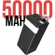 УМБ с LED фонариком повербанк с быстрой зарядкой 50000mAh 2USB /Type-C PD/22.5W Power Bank Hoco J86А LED екран - изображение 2