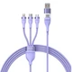 Кабель Baseus Flash Series II 3-in-2 100W 1.2м Purple (CASS030105) - зображення 1