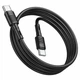 Зарядний кабель HOCO X83 Victory Type-C to Type-C Cable 60W 3A 1m Black - зображення 3