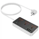 Подовжувач Hoco AC8A Storm (PD30W/1C/3A/3xSocket) (1.5m) Black - изображение 4