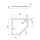 Душовий піддон Qtap Diamond 309912 90x90x12 см + сифон - изображение 2