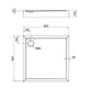 Душовий піддон Qtap Tern 309912C 90x90x12 см + сифон - изображение 2