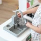 Детская деревянная кухня AVKO Альмерия, звуковые и световые эффекты, Циркуляция воды в кране + 17 кухонных принадлежностей в комплекте - изображение 2