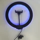 Кольцевая лампа для селфи RGB LED 26 см со штативом 2м и держателем для телефона, светодиодная лампа для блоггеров, макияжа, фото и видеосъемки с регулировкой яркости 10-100%, холодный/теплый/RGB свет Черная MJ26T - изображение 14
