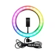 Разноцветная кольцевая RGB LED лампа для селфи 36см с держателем для телефона со штативом KL-36SHT - изображение 13