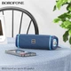 Bluetooth колонка Borofone BR32 с LED подсветкой в синем цвете портативное устройство. - изображение 3