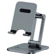 Стандартний пристрій для телефону або планшета Baseus LUSZ000013 Desktop Biaxial Foldable Metal Stand (for Phones) у сірому кольорі, складний та зроблений з металу. - зображення 6
