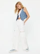Джинсы Baggy женские Trendyol TWOSS24JE00094 34 Белые (8683049492542) - изображение 6