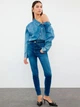 Джинси Skinny жіночі Trendyol TWOAW25JE00000 34 Сині (8683049980827) - зображення 4