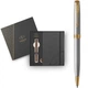 Подарунковий набір Parker SONNET Stainless Steel GT BP (кулькова ручка + блокнот Parker) - зображення 1